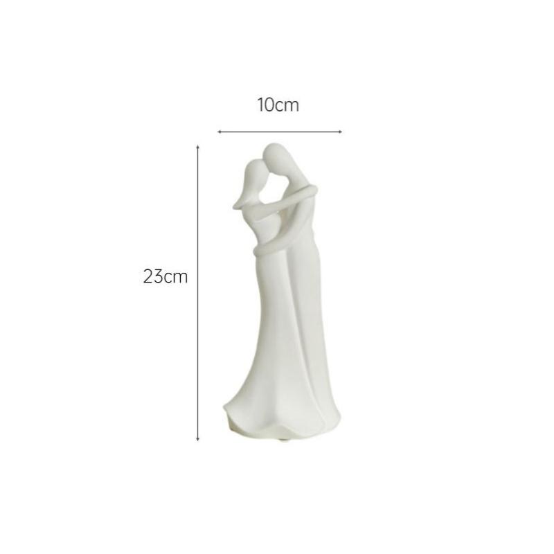 Nordic Modern Ceramic Couple Art Ornaments Home Furnishings Living Room TV Cabinet Wedding Gifts Soft Decorations