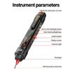 Pen Type Digital Multimeter LCD Display Ohmmeter Capacitance Diode Check Voltages Tester with Probes for Electronic