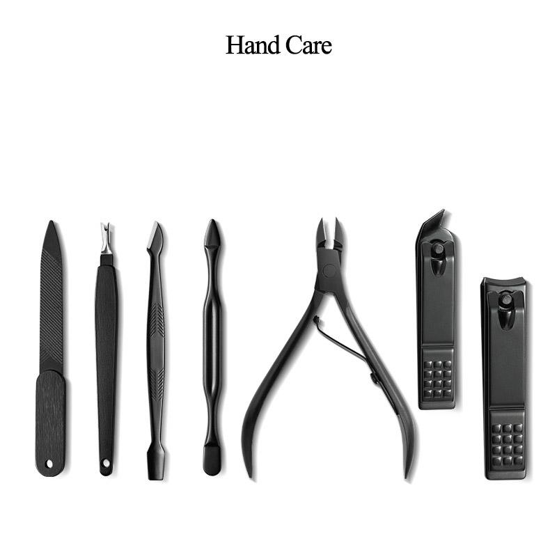 18-Piece Nail Care Kit - Clippers Cuticle Nipper Ingrown Toenail Pliers Pedicure & Manicure Tools for Home/Gift (Black)