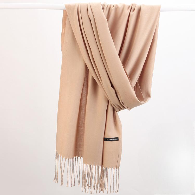 Fashion Tassels Women Scarf Shawls And Wraps Lady Designer Solid Female Hijab Stoles Long Pashmina Foulard Head Scarves