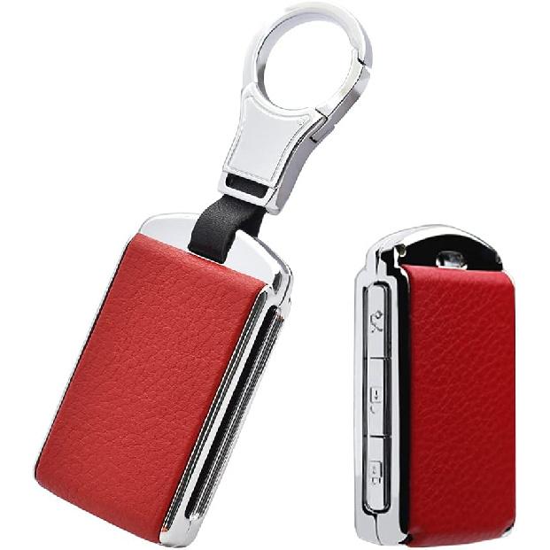 

SANRILY 1Pcs Keyless Metal Leather Key Case Shell for Volvo S90 S60 V60 XC40 2020 XC90 t5 XC60 2021 Key Replacement Cover with Keychain-Blue Black Metal Case красный