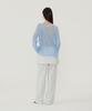 COVERNAT WOMAN Crochet Round Neck Knit Sky Blue