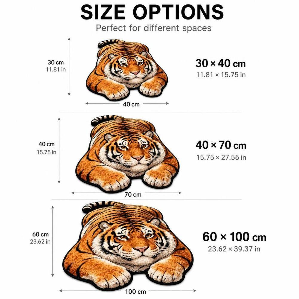 Multiple Sizes Bathroom Carpet Tiger Shape Bedside Rug Creativity Bedroom Floor Mat  Home Decor