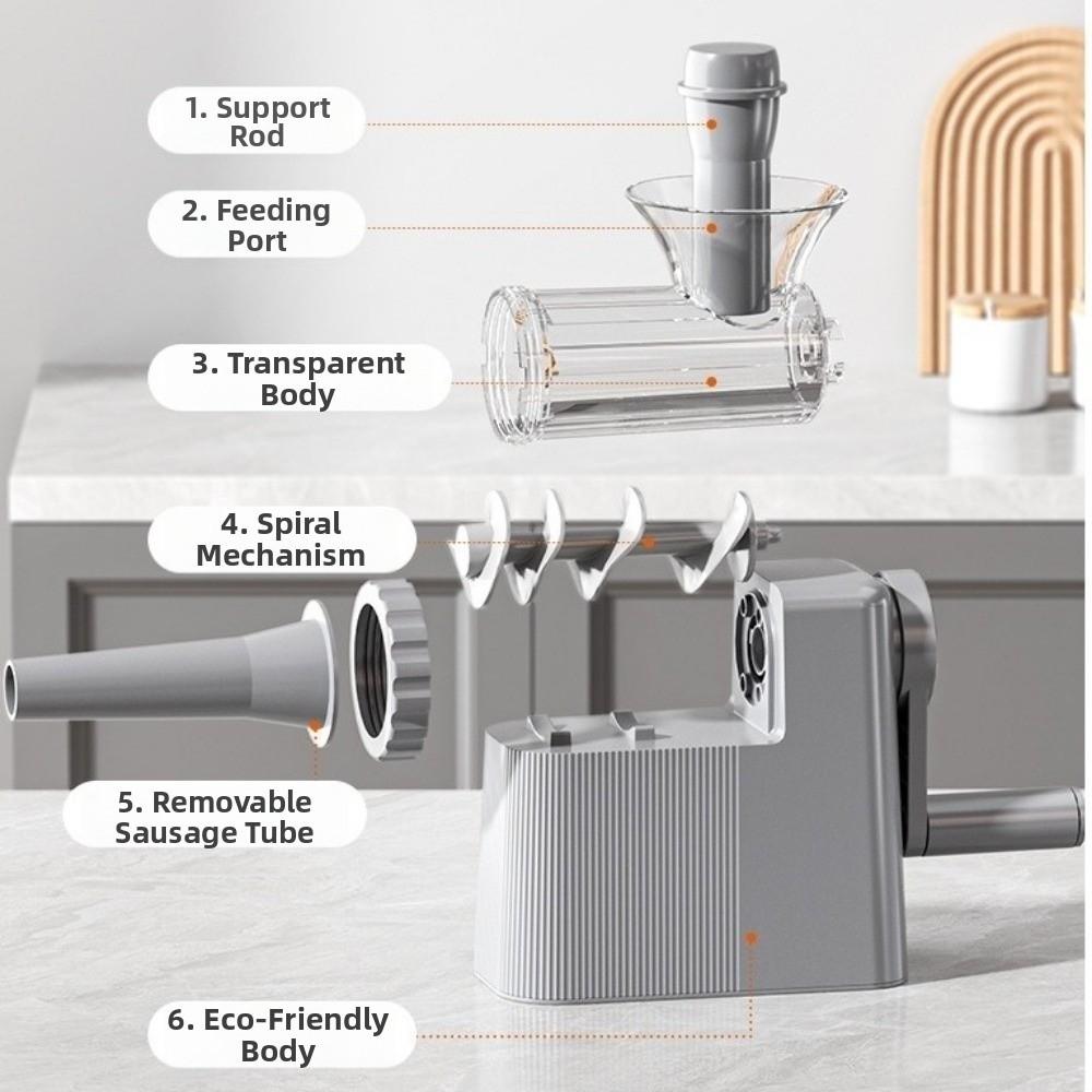 Homemade Manual  Sausage Stuffer Large Capacity Meat Grinder Filling Maker  Home Cooking
