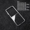 For Motorola Razr60 Ultra Case New Glossy Transparent Hard Bottom PC Cover for Motorola Razr 60 50 40 Ultra Shockproof Funda