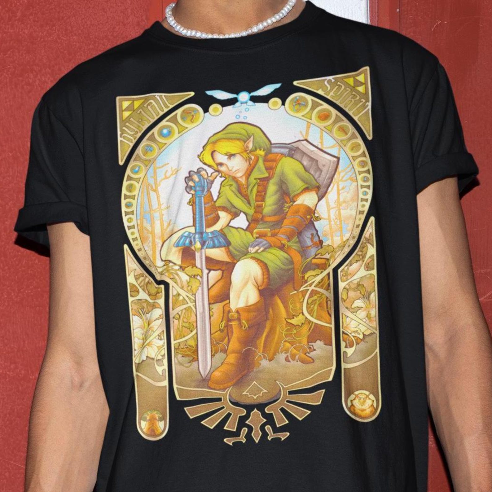 Legend of Zelda Link Graphic Tee - Loz Sweater,Hyrule Spirit Apparel S