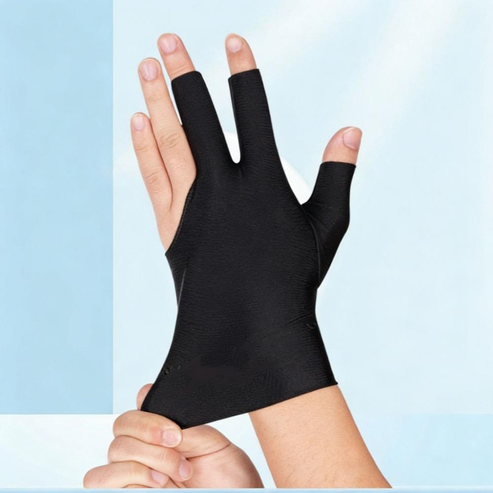 Lightweight Open Finger Billiard Glove Smooth Soft for Snooker Pool Amateur Training