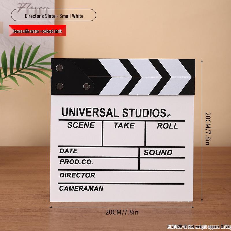 Professional Black and White Acrylic Movie Clapboard Ornament
