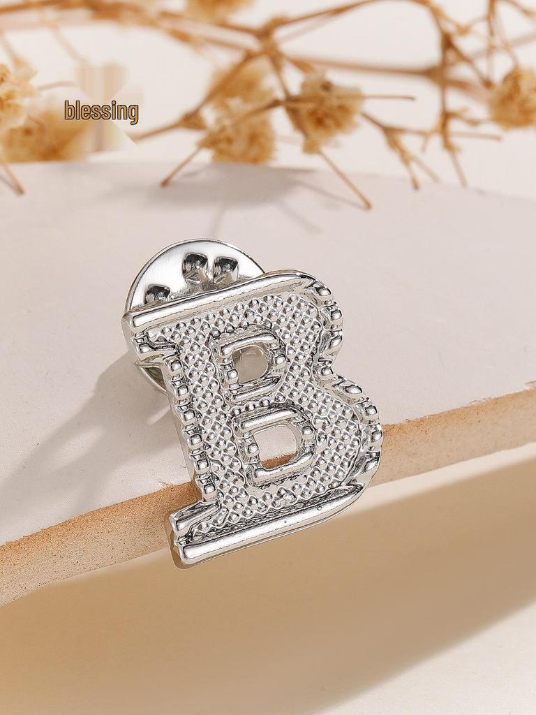 Luxury Alphabet Brooch: Elegant 26-Letter Fashion Pin to Secure Clothing in Style