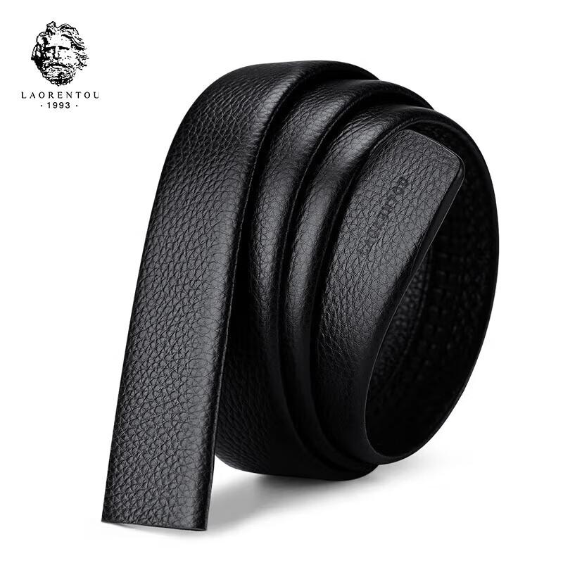 LAORENTOU Men's Genuine Leather Belt Strap for Automatic Buckle