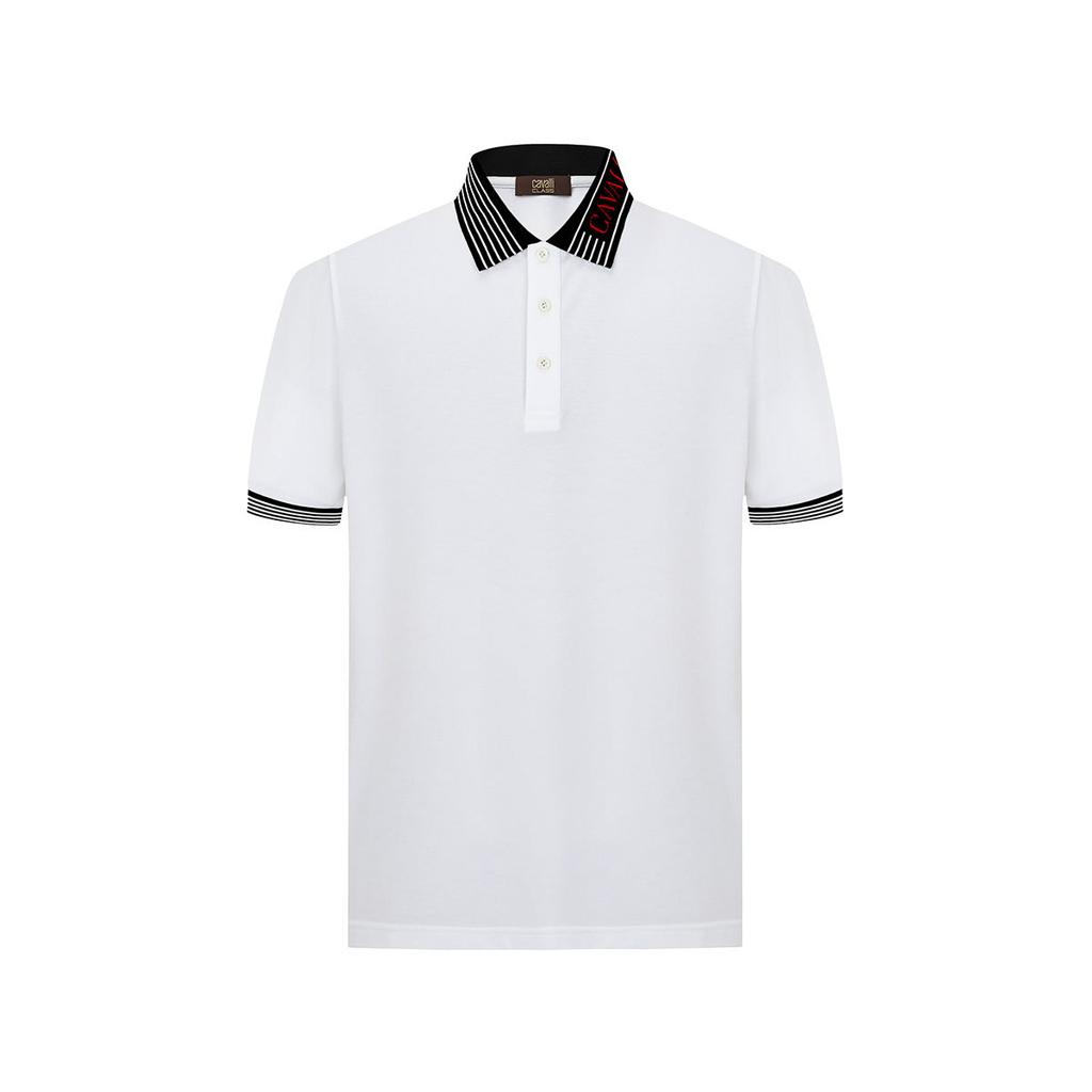 Classic and Versatile Men's Short Sleeved Polo Shirt for Spring and Summer, Featuring Fashionable Contrasting Colors with Letter Logos