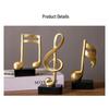 Ruijie Minimalist Resin Music Note Ornament Set