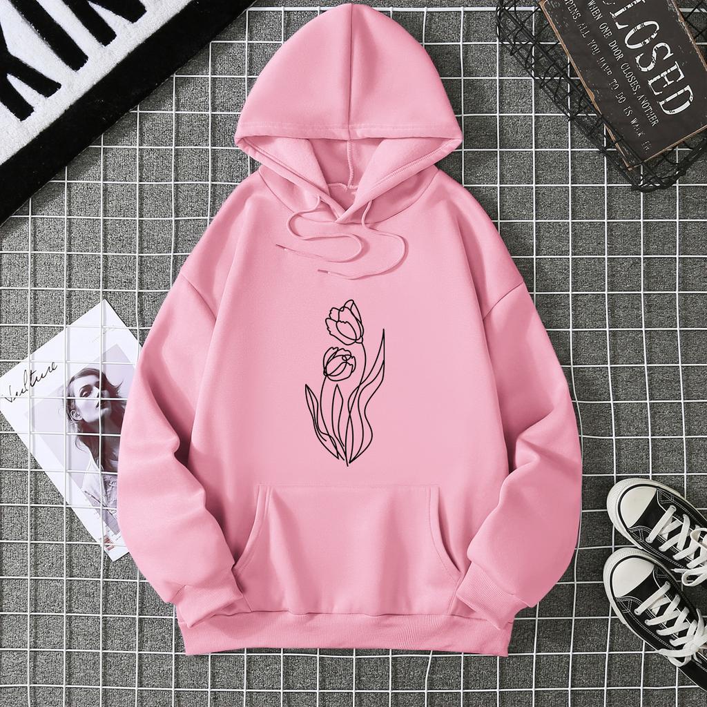 Large size hooded fleece sweater women's 2025 autumn and winter new loose large size tide