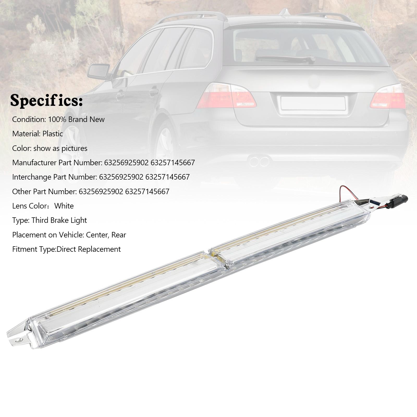 

Third Brake Light 63256925902 White For BMW 5 Series E60 E61 Facelift