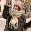 New Korean Style Classic Plaid Scarf for Women in Autumn and Winter Thickened and Warm  Versatile Shawl for Students To Wear As A Scarf