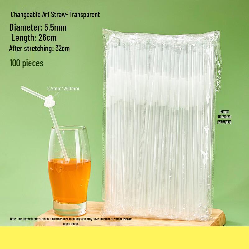 Platinum Artisan Chef Individually Wrapped Disposable Plastic Straws