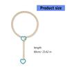Women Slip Chain Necklace with Heart Pendant Cuban Link Neckchain Adjustable Length Clavicle Chain Metal Jewelry