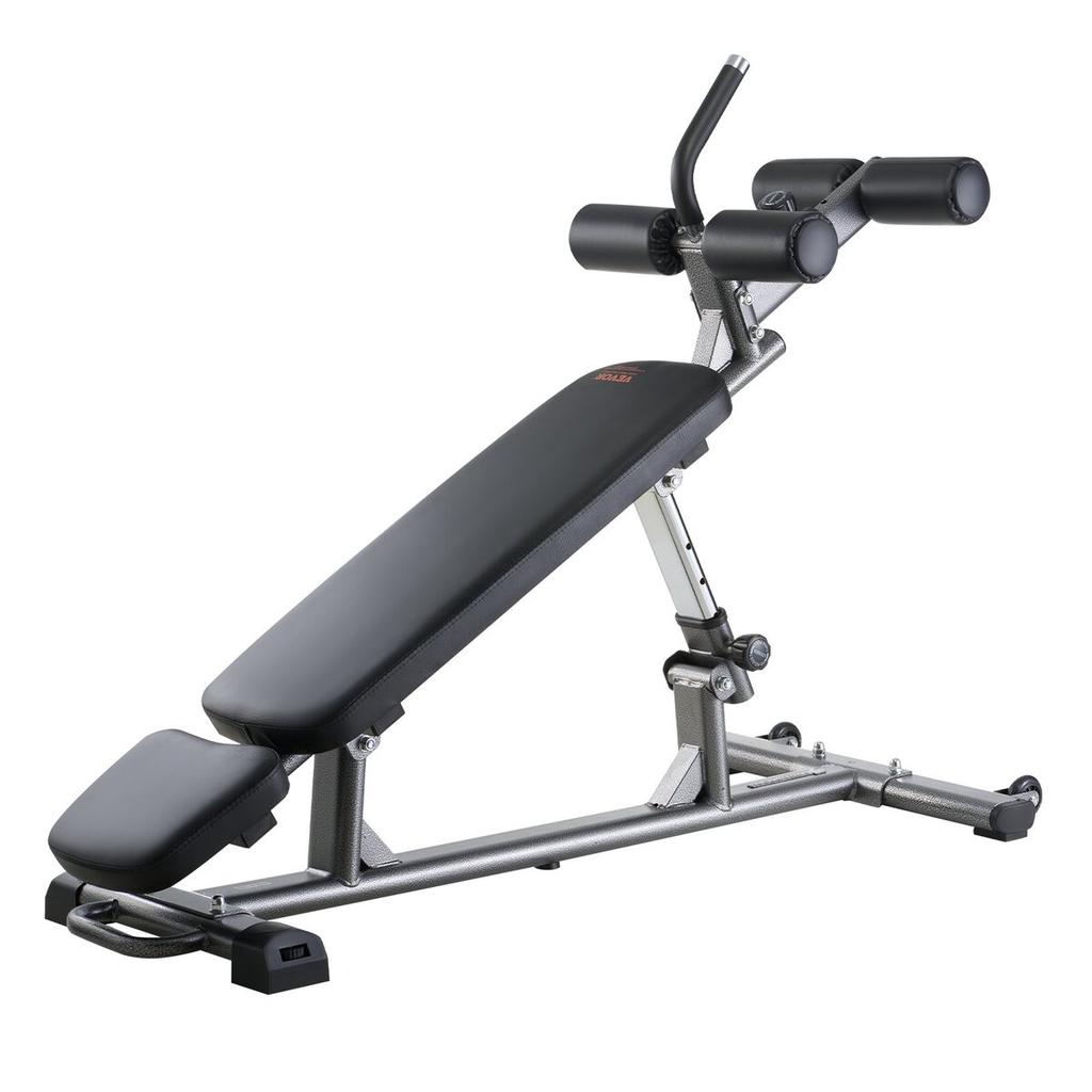 Sit Up Bench, Decline Ab Bench with Reverse Crunch Handle, with 4 Adjustable Height Settings, Heavy Duty Steel, 453 Kg Capacity, for Home Gym