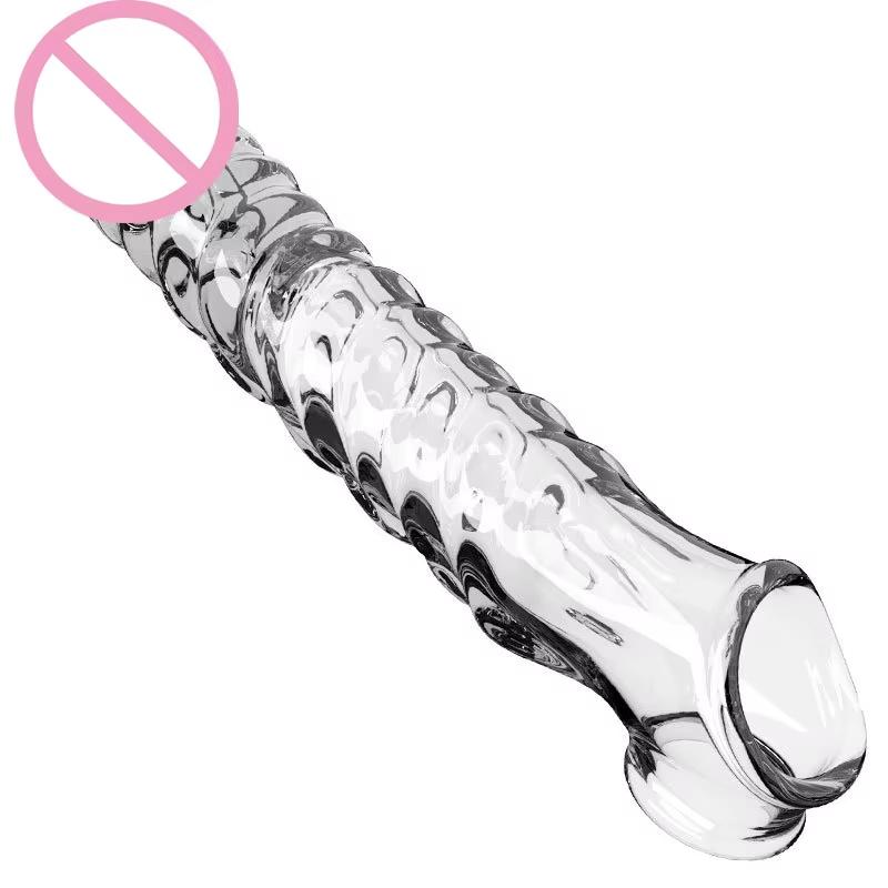 Penis Sleeve Vibrating Cock Ring, Male Vibrator Reusable 3" Penis Extender Enlarger with Penis Ring Vibrator, Realistic Cock