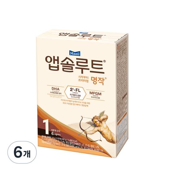 Absolute Premium Masterpiece Stick Powdered Milk Step 1, 20 Pieces, 6 Pieces