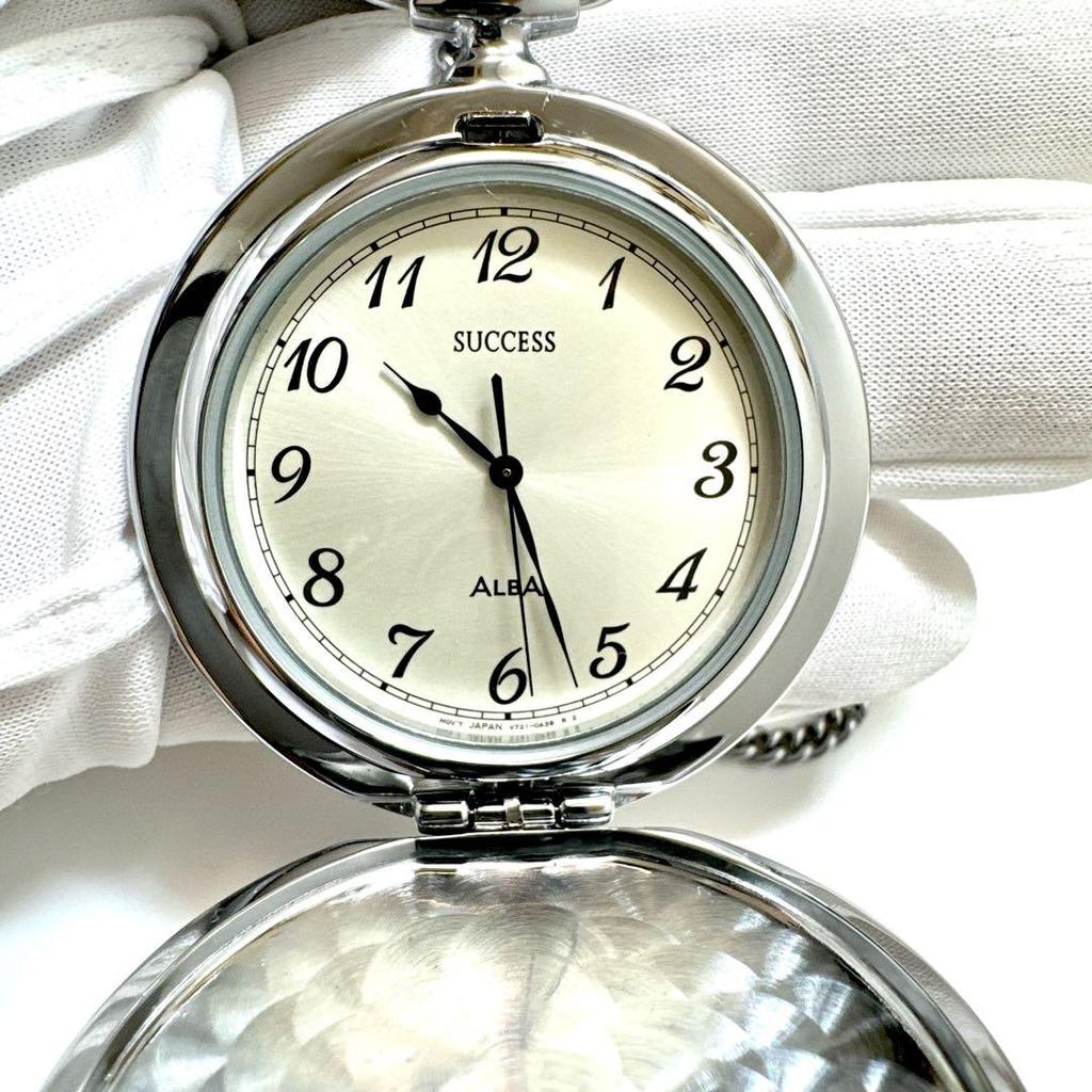 [USED] Working SEIKO ALBA V721-0A20 pocket watch