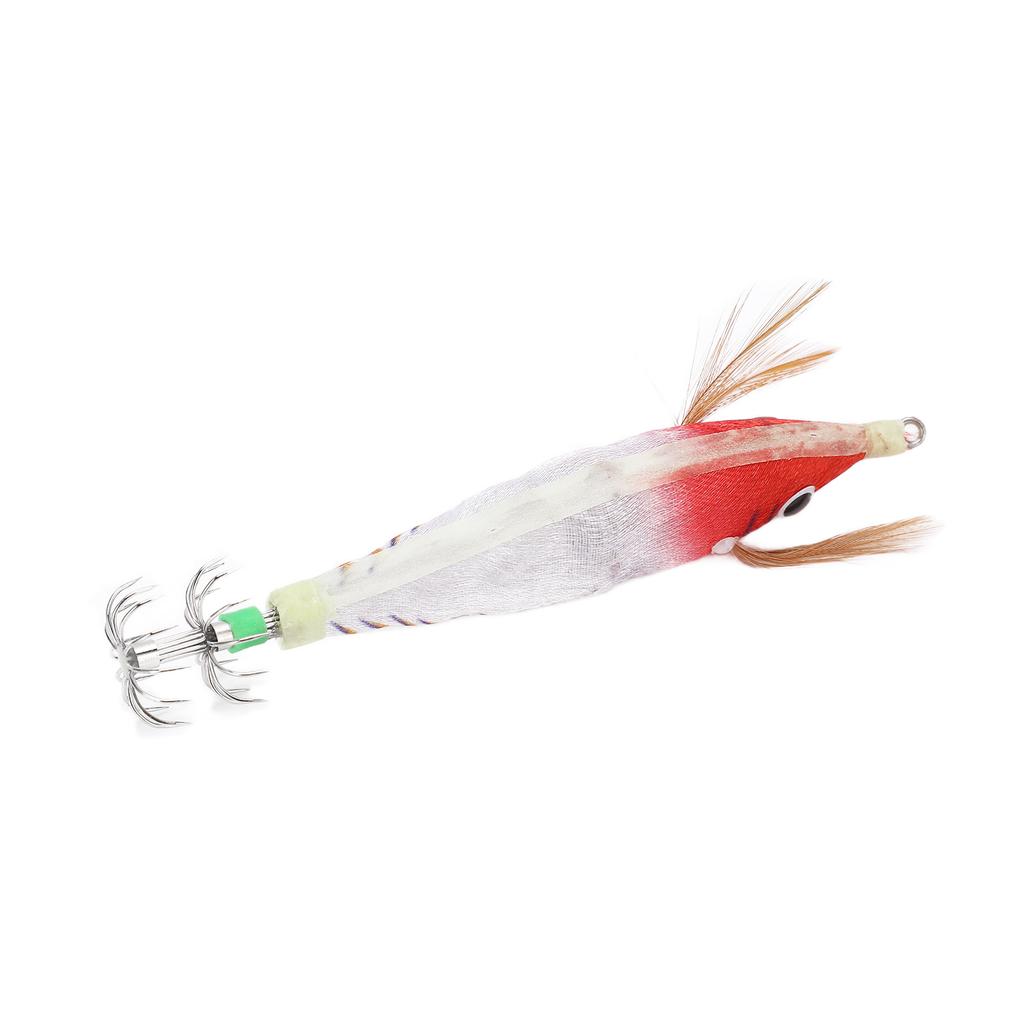 Fishing Squid Jigs Bait Squid Jig Hook Hard Fishing Lure with Luminous Effect for Ocean Boat River Pond FishingRed Head