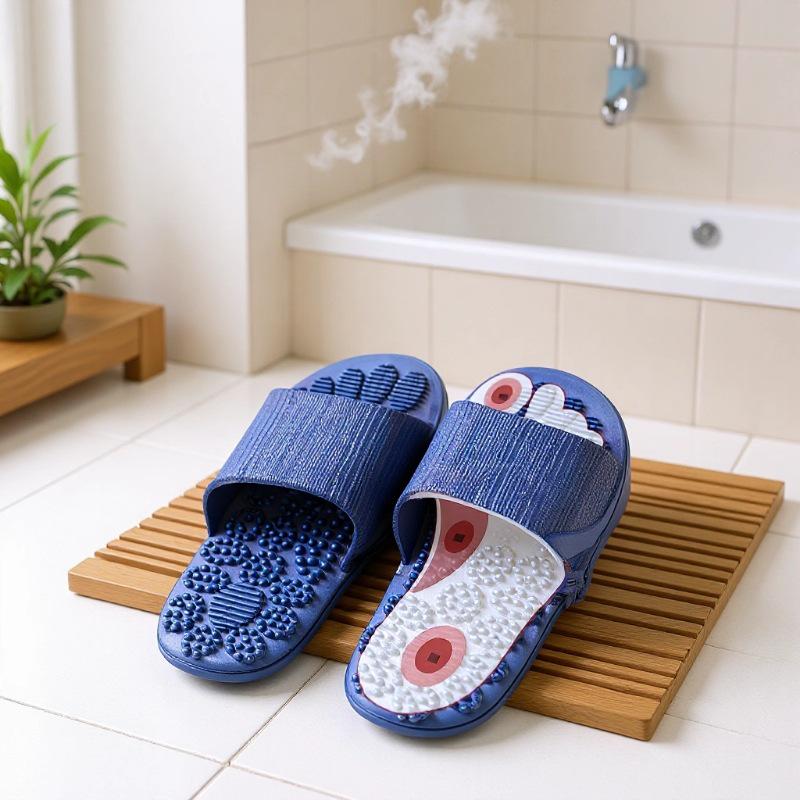 Men's Massage Acupressure Slippers - Non-Slip Sandals for Home Foot Therapy, Summer PVC Design