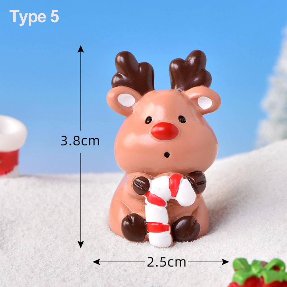 Supplies Desktop Ornament Micro Landscape Mini Deer Figurines Miniature Snow Scene Resin Elk Toys