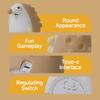 Cute Hedgehog Night Light Baby Girl Squishy NightLight 30 Min Timer Dimmable Nursery Lamp for Kid Toddler Kawaii Bedroom Gift