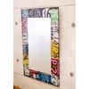 Akizuki Trading Glass Wall Mirror Number Plate (Square) 60cm H X 40cm W, Wall-Mounted, W40cm X D0.5cm X H60cm