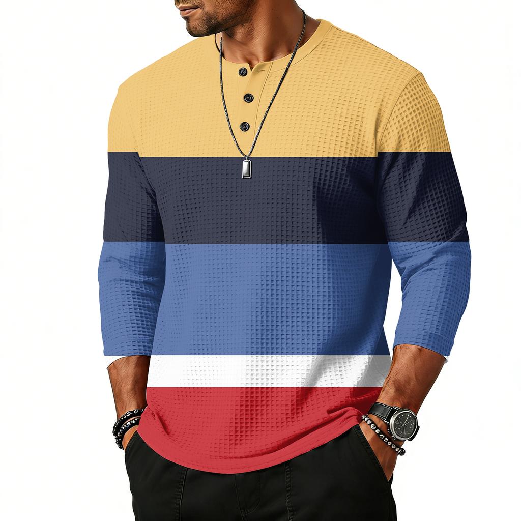 Herrtopp med raglanärm och trekvartsärm