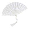 with Tassel Chinese Style Fan Flower Carving Dance Hand Fan  Home Decoration