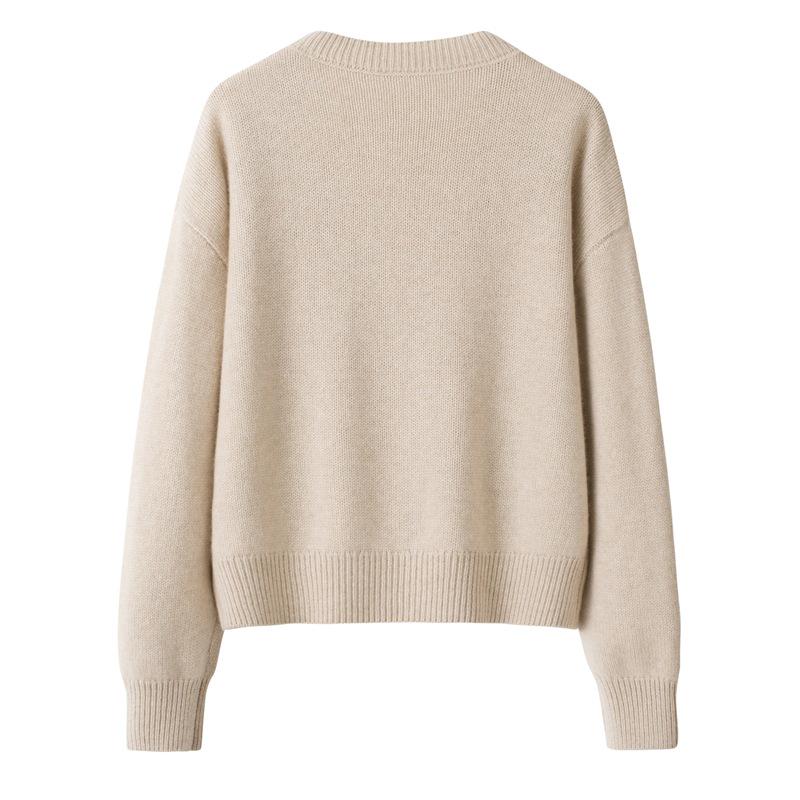 Handmade Embroidered Cashmere Sweater Cardigan - Autumn/Winter Fashion Knitwear