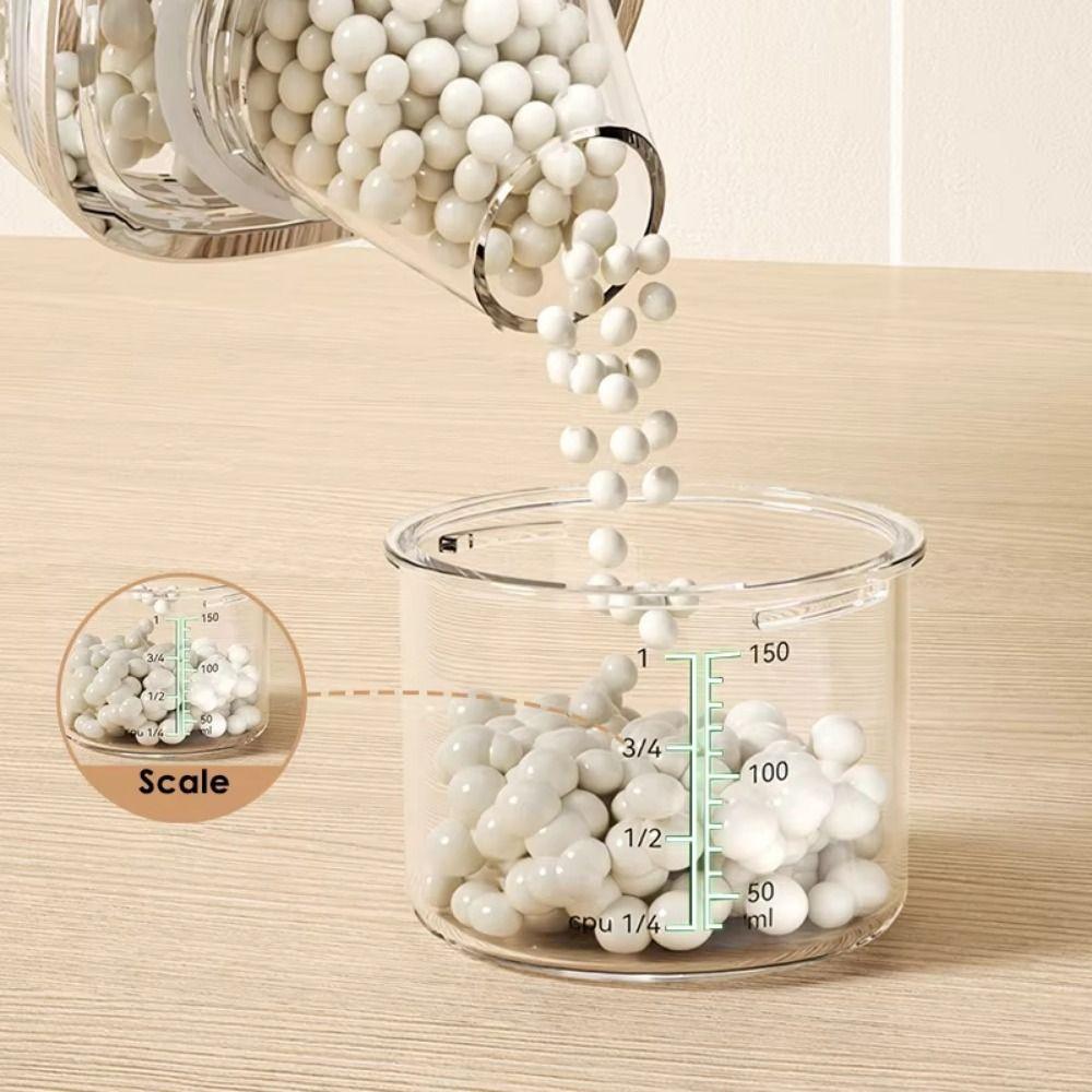 Sealed Laundry Detergent Dispenser Measuring Cup Airtight Cereals Jar with Lid  Nuts