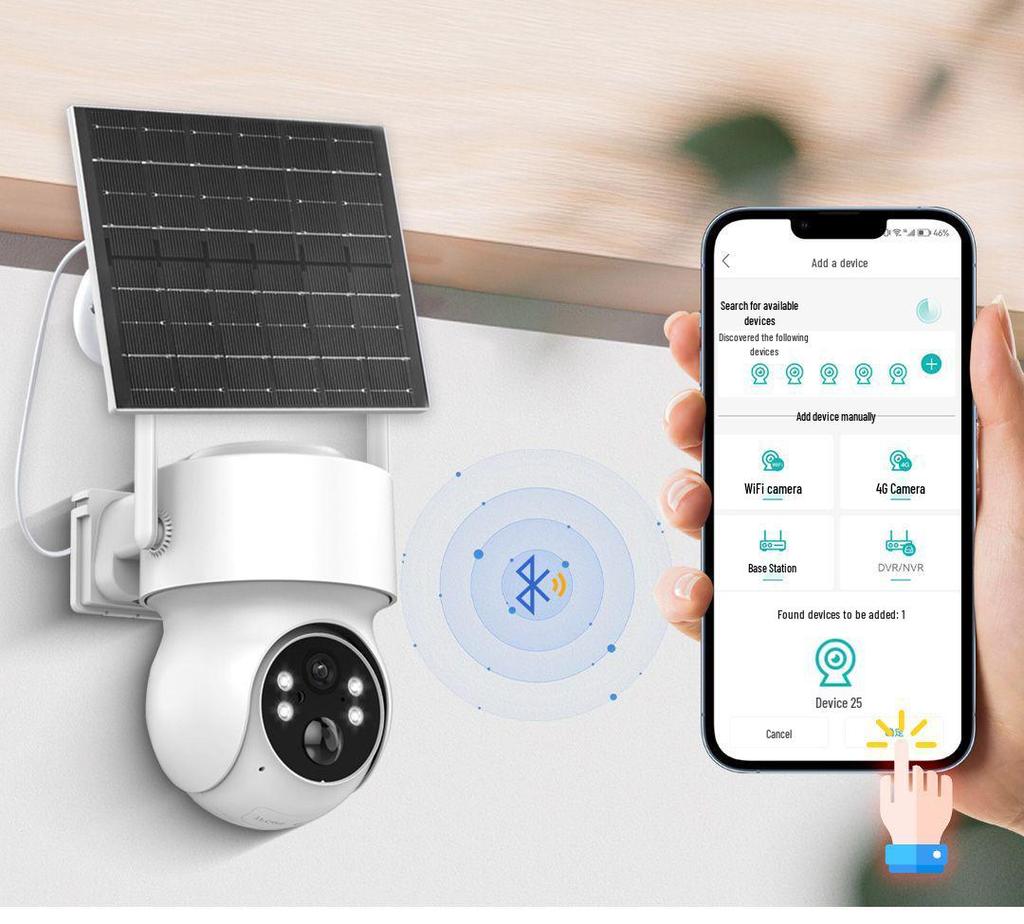 ICSEE Solar-Powered Remote Home Camera with Ultra-Long Standby and No Plug Required