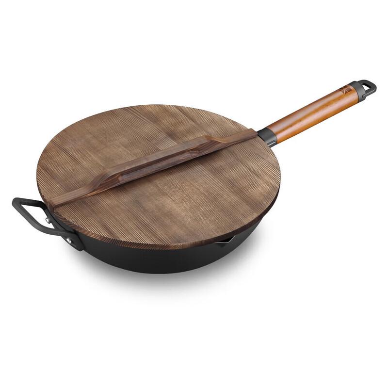 Sanhe 0-Coating 32cm Non-Stick Light Iron Wok