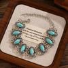 Ethnic Style Turquoise Bracelet Western Country Style Bohemian Bangles Wide Bangle  Women