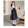 Girls' Summer Dress 2026 New Style Children's Stylish Medium and Large Girls' Summer Dress Cowboy Strap Skirt Two Piece Set