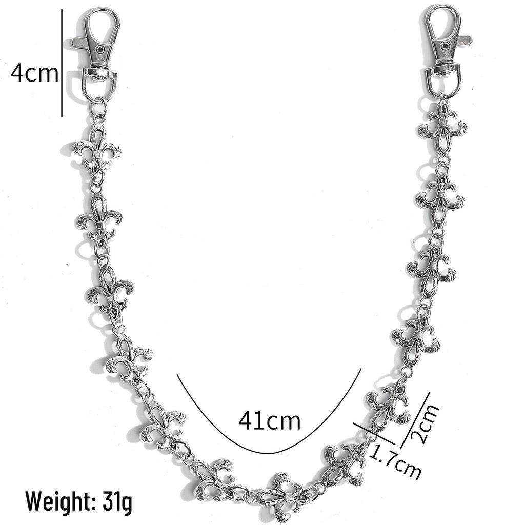 Unisex 3D Skull Waist Chain - Halloween Punk Decor for Jeans