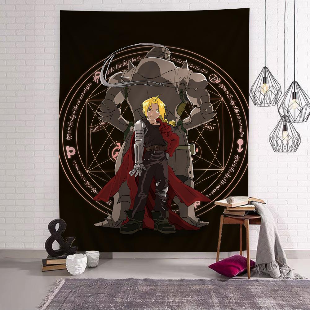 

Anime Fullmetal Alchemist Chart Tapestry Bohemian Wall Tapestries Mandala Wall Art Decor 74x94cm(29x37in)