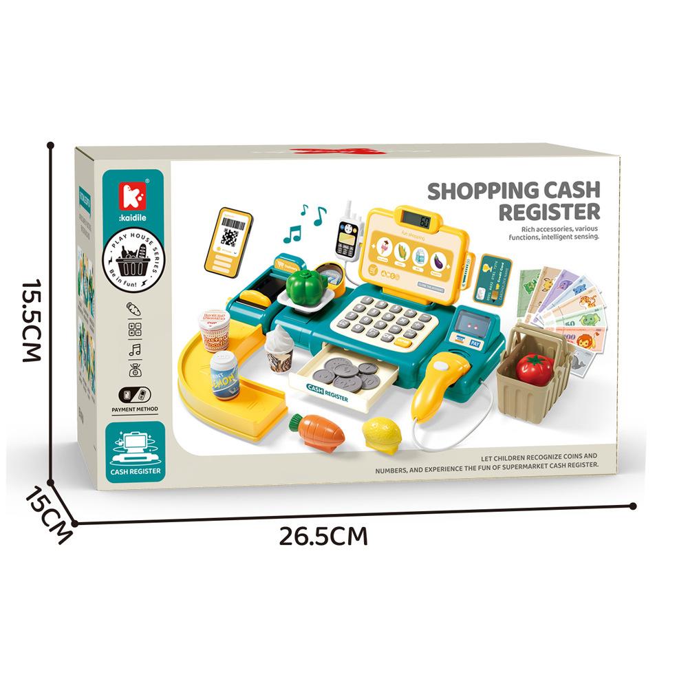 Playing House Smart Checkout Page Simulation Supermarket Dining Table Fruit Cash Register Children'S Combination Toy Set