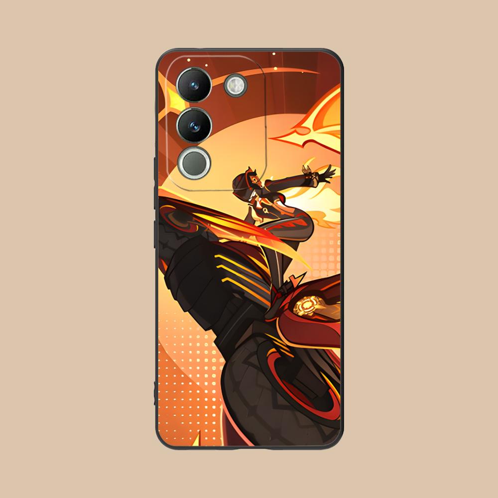Game GI Mavuika Matte TPU Mobile Phone Case for VIVO Y77 76 75 74 73 72 58 56 55 51 50 38 36 Y19 Y18 Y03 Y01 5G Colorful Cover