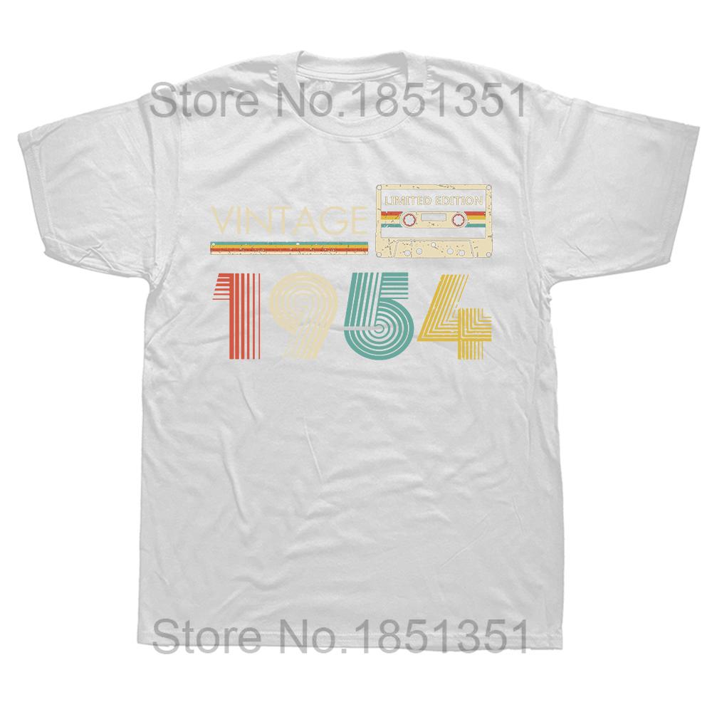 

Унисекс, винтажная футболка с кассетой, ограниченный тираж 1954 года, футболка Harajuku, 70-е, 70 лет, день рождения, ретро, ​​футболка с коротким рукавом, одежда унисекс 4XL
