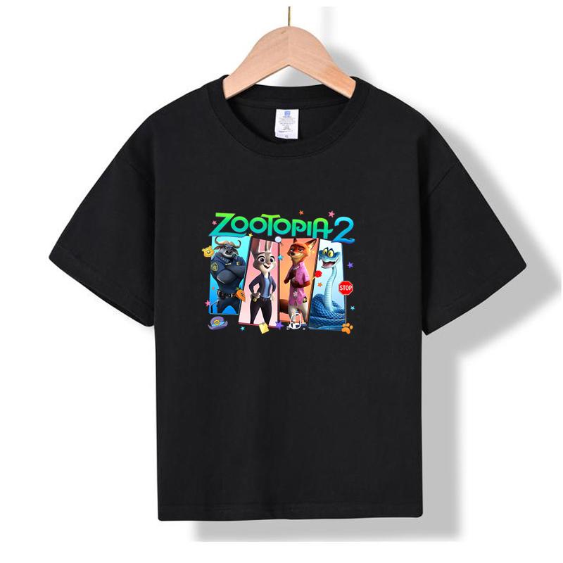 MC-32 MINISO 2026 Summer New Printed Cotton Round Neck T-shirt for Children Aged 1-16, Boys and Girls 100