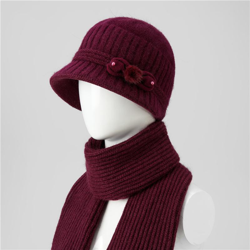 Hat Women's Autumn and Winter Knitted Hat Warm and Cold Hat Wool Hat