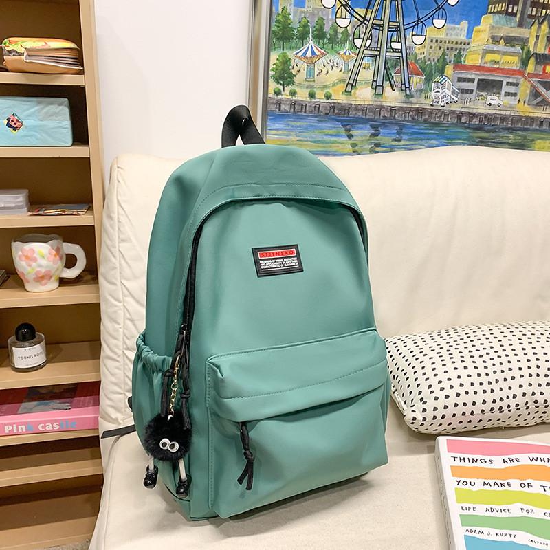 

Nylon College Backpack For Girls And Boys With Lightweight Design For Travel And School зелений