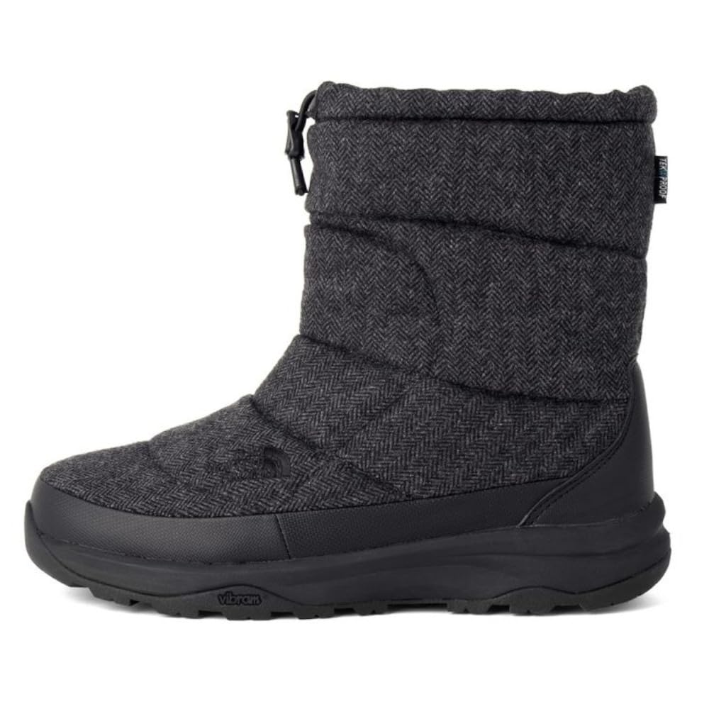 THE NORTH FACE Nuptse Bootie Waterproof VII NF52272 Wool Black/TNF Black, 23.0 cm (Unisex Waterproof Insulated Winter Boots)