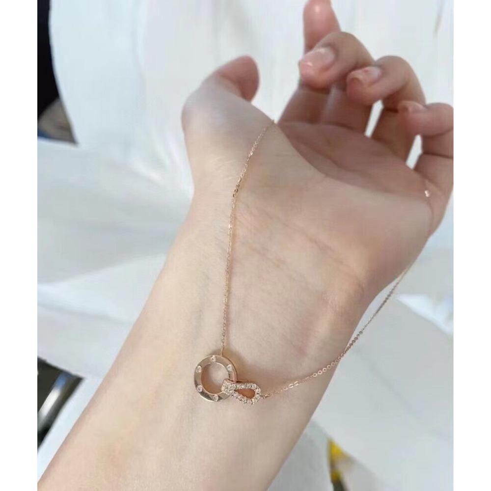 High Quality Clavicle Chain Ins Women's Pendant Double Ring