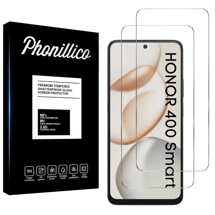 Verre Trempé pour Honor 400 SMART [Pack 2] Film Vitre Protection Ecran Phonillico®