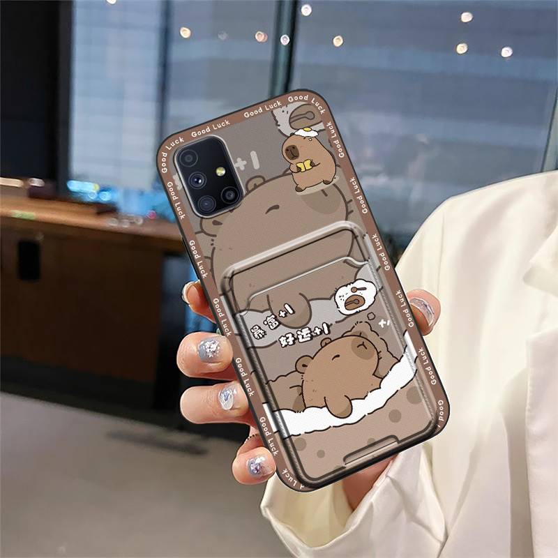 protective Anti-dust Phone Case For Samsung Galaxy M51/SM-M515F/DSN Cartoon Graffiti Card sleeve TPU Cute Silicone Cover